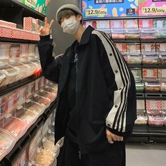 新款男外套韓版潮流休閒夾克痞帥港風潮牌帥氣衝鋒衣
