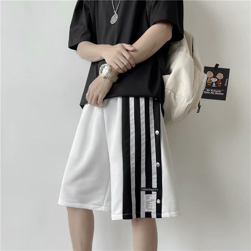 Summer side breasted shorts for men's sports and leisure