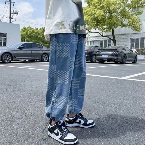 Jeans fashion brand 2021 new casual pants loose straight Korean summer pants