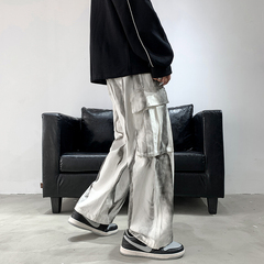 Summer tie dyed pants, thin casual pants, loose trend, nine point versatile ruffian and handsome floor pants