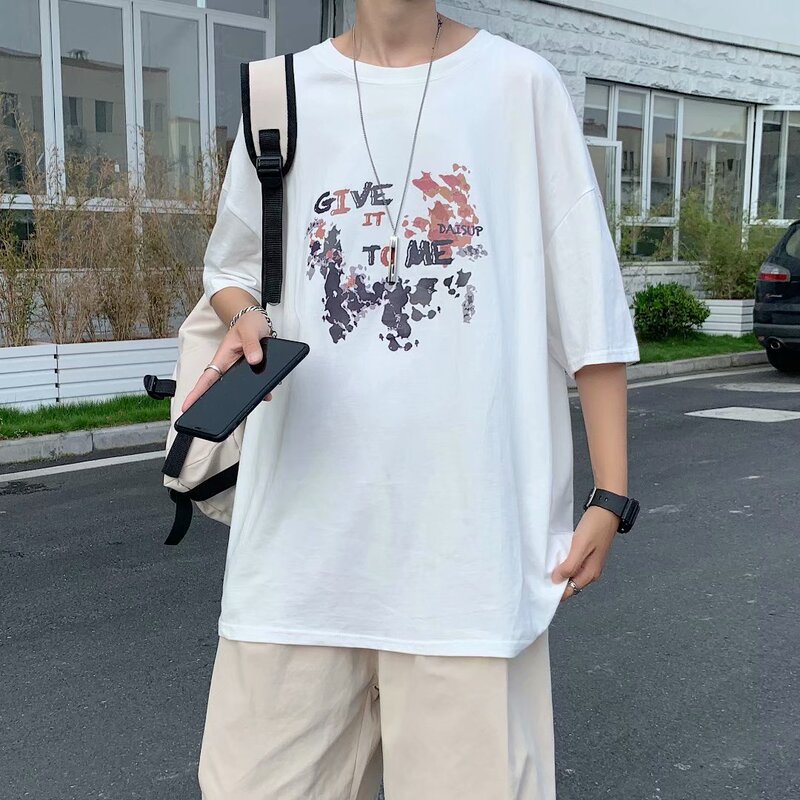 Summer Hong Kong Style half sleeve printed T-shirt