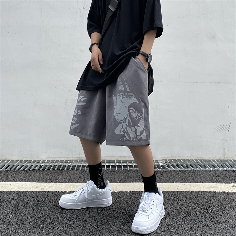 Original ins Diablo Harajuku Japanese animation lovers' loose wide leg casual shorts