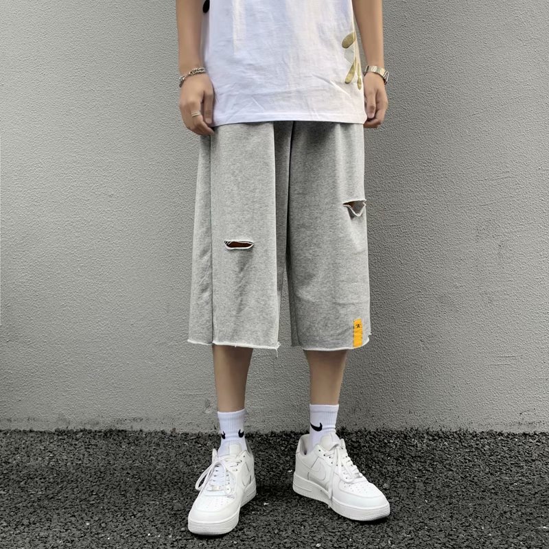Hong Kong Style loose straight pants trend versatile summer pants