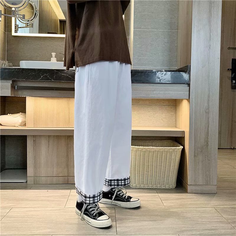 Jeans baggy straight pants trend versatile summer pants Capri casual pants thin