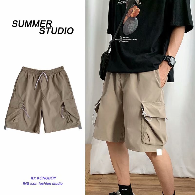 Summer new style men's pants loose fashion brand straight tube youth student trend sports casual pants