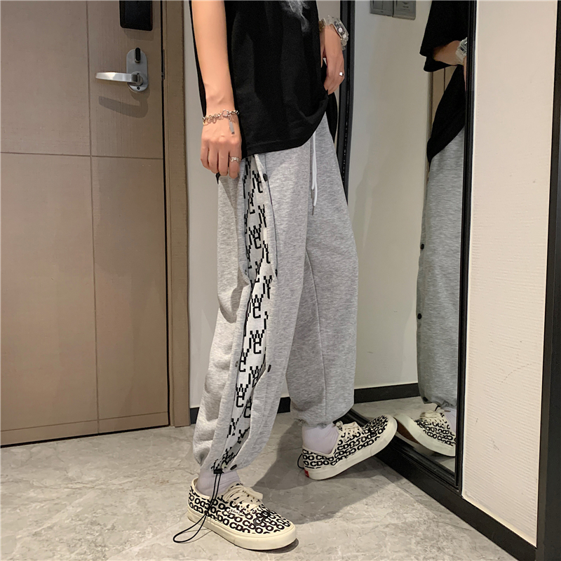 Hong Kong style pants: loose and handsome new fashion casual pants men's fashion Leggings