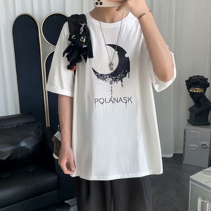 Short sleeve T-shirt simple student crew neck loose print 2021 new summer fashion brand T-shirt