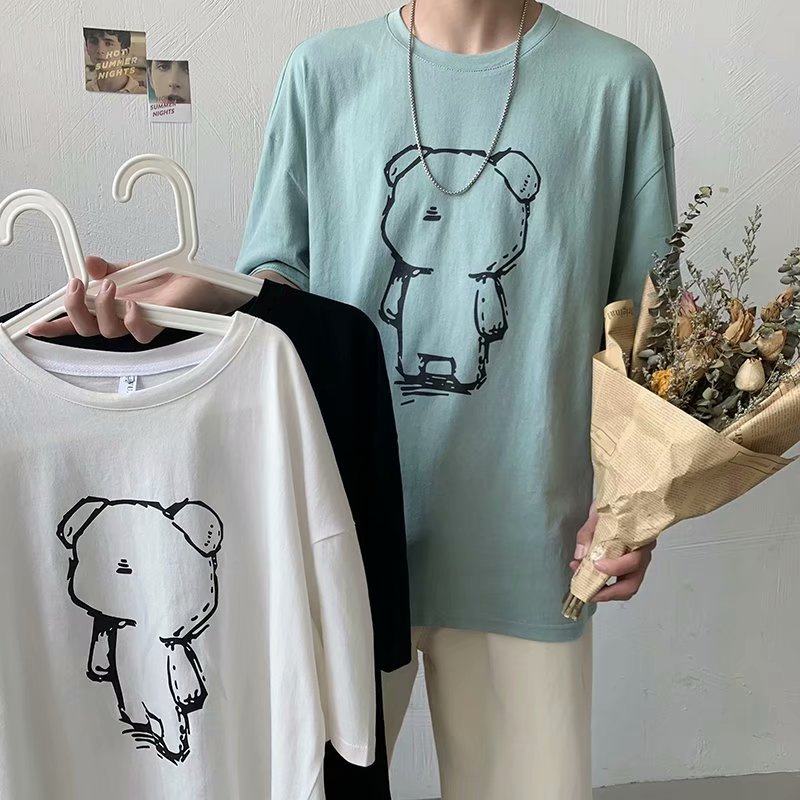 網紅小熊短袖年新款恤夏季百搭韓版寬鬆潮流上衣