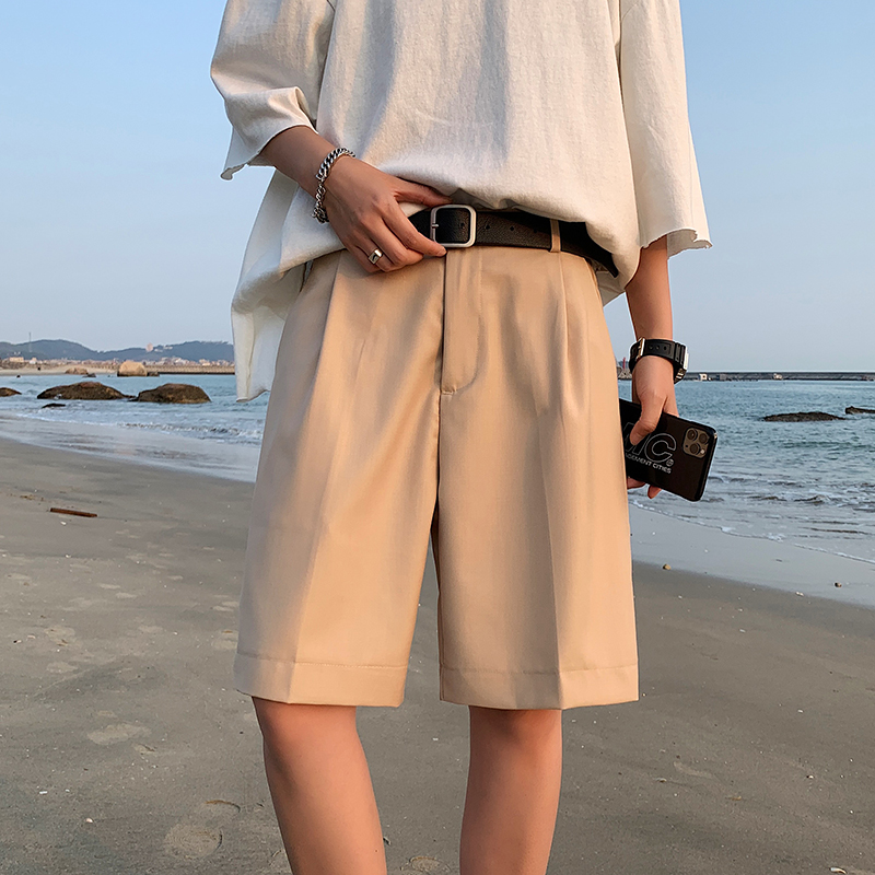 Summer new style Hong Kong style trousers, Capris, men's and women's trend, loose casual straight casual pants