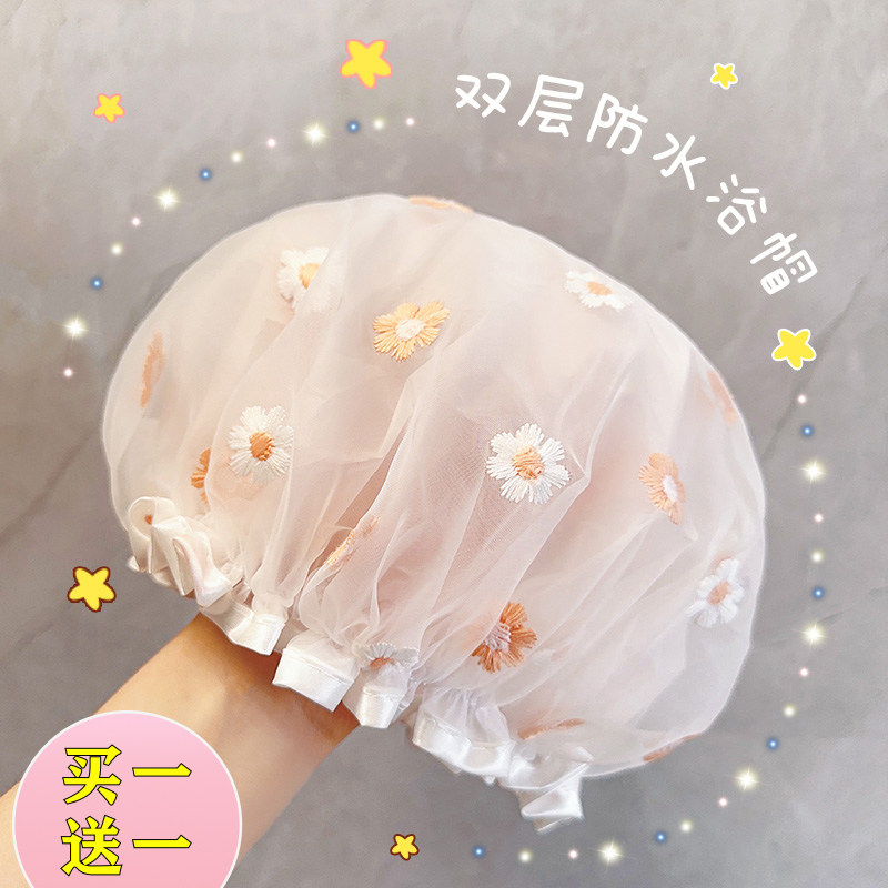 【买1送一】双层浴帽女防水