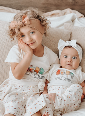 Finn+Emma夏日短袖包屁衣四季新生儿包屁衣连体衣内衣天然有机棉