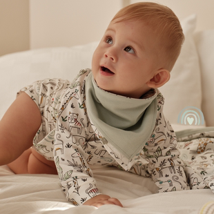 Finn 男女通用天然有机棉 Emma双层口水巾围嘴围兜餐巾毛巾四季