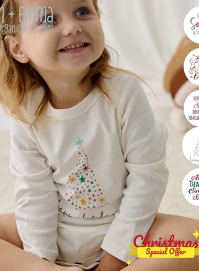 Finn+Emma秋冬新品长袖包屁衣圣诞特别款家居服连体服四季男女