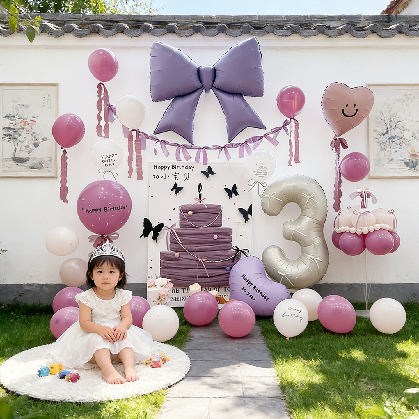 生日气球装饰派对儿童男女孩周岁农村院子kt板场景布置拍照背景墙,节庆用品/礼品,装扮布置套餐,淘宝优惠券,粉丝福利购,淘宝优惠卷