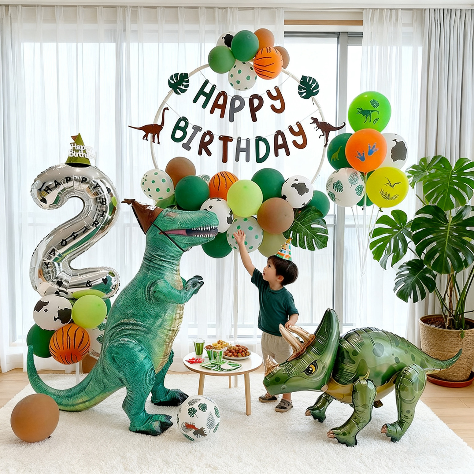 网红恐龙主题儿童生日装饰男孩6岁宝宝家庭party场景布置气球背景,节庆用品/礼品,装扮布置套餐,淘宝优惠券,粉丝福利购,淘宝优惠卷