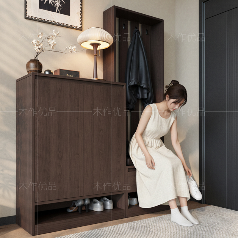 中古风实木鞋柜玄关柜