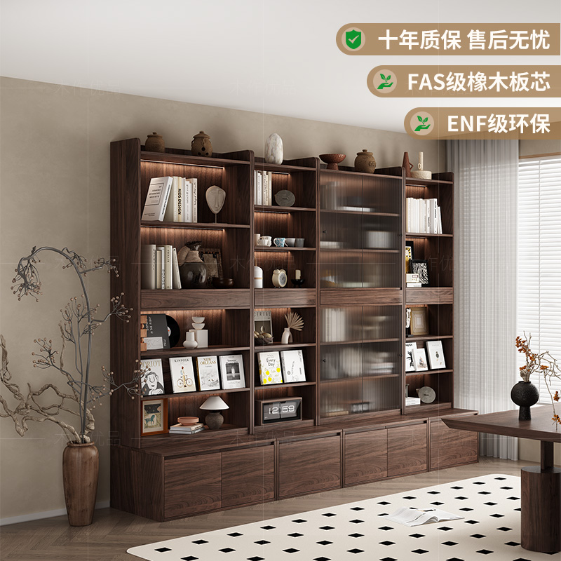 中古风书柜组合书柜环保基材