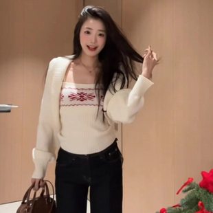 深冬季女装2026新款超火韩式穿搭配一整套巨好看的独特漂亮三件套