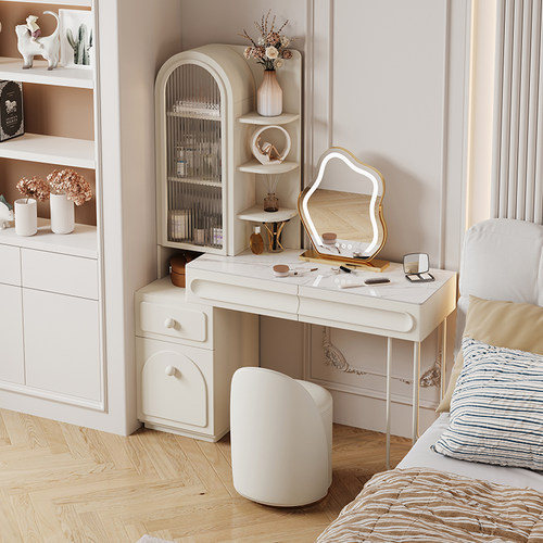 墨乔奶油风可伸缩梳妆台