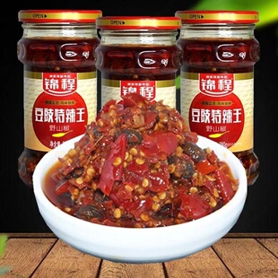 湖南特产锦程豆鼓特辣王火培鱼280g野山椒开味下饭菜拌饭酱拌面酱