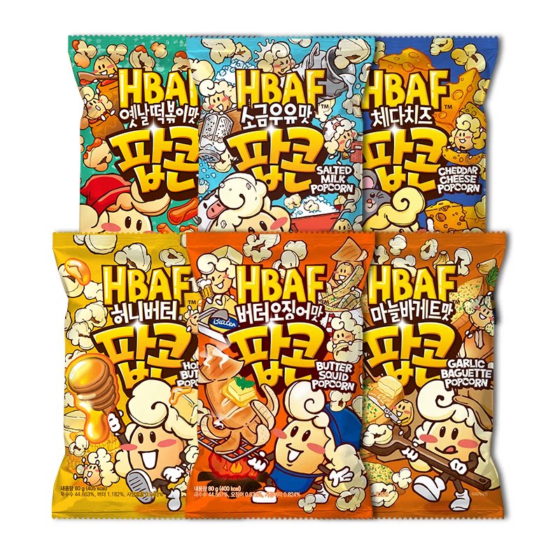 韩国进口芭蜂蜂蜜黄油味爆米花休闲怀旧儿时美味粗粮儿童膨化零食