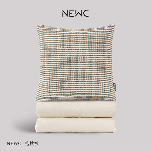 春夏撞色抱枕被子新宸优品