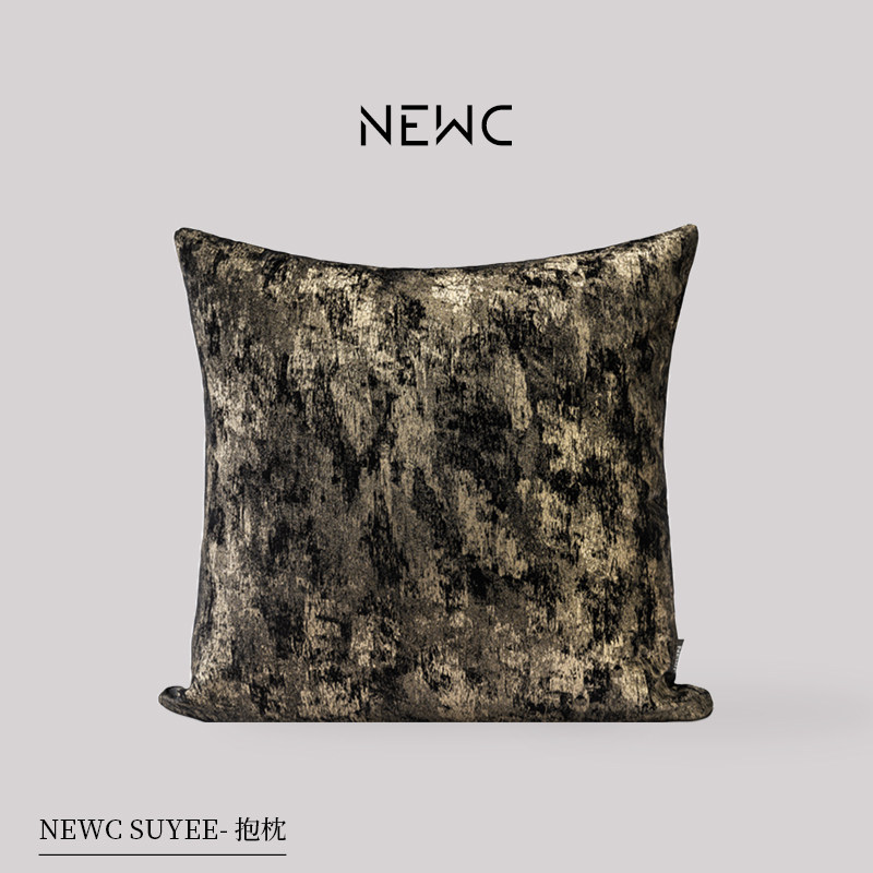 新宸优品 现代轻奢高端丝绒抱枕沙发高级感2024新款黑金烫金靠垫,居家布艺,靠垫/抱枕,淘宝优惠券,粉丝福利购,淘宝优惠卷