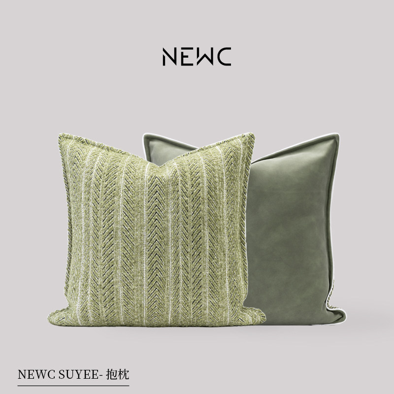 NEWC新宸优品抱枕棉麻双拼AB面