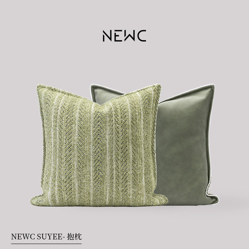 NEWC新宸优品抱枕棉麻双拼AB面