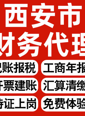 西安企业代办记账报税公司财税年度汇算清缴代申报个体户逾期异常