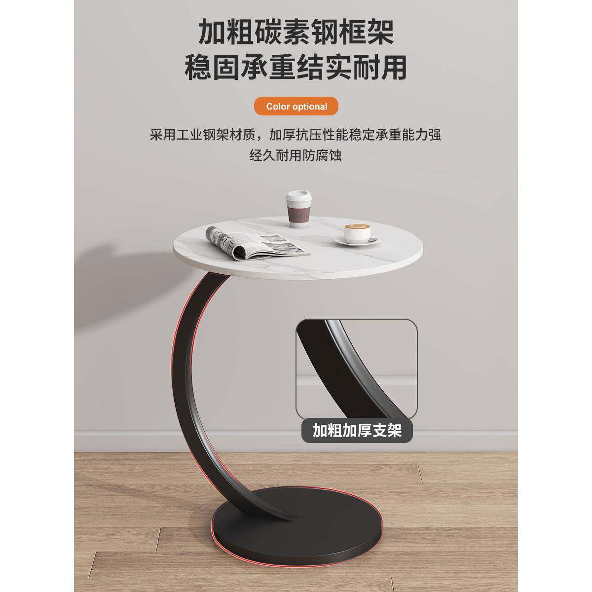 网红动小圆桌子TVN沙发边几可移边柜迷你茶床现代简约头柜推车边,住宅家具,床边桌,淘宝优惠券,粉丝福利购,淘宝优惠卷