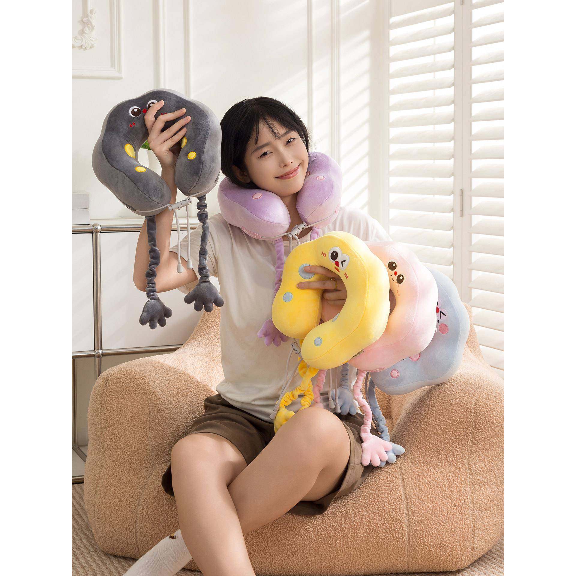 HXDJ-KT-灰熊当卡通颈U型枕记忆棉护飞机旅行颈枕儿童学家生女生,床上用品,U型枕/便携枕,淘宝优惠券,粉丝福利购,淘宝优惠卷