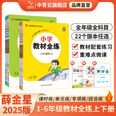 小学教材全练新版上册下册薛金星
