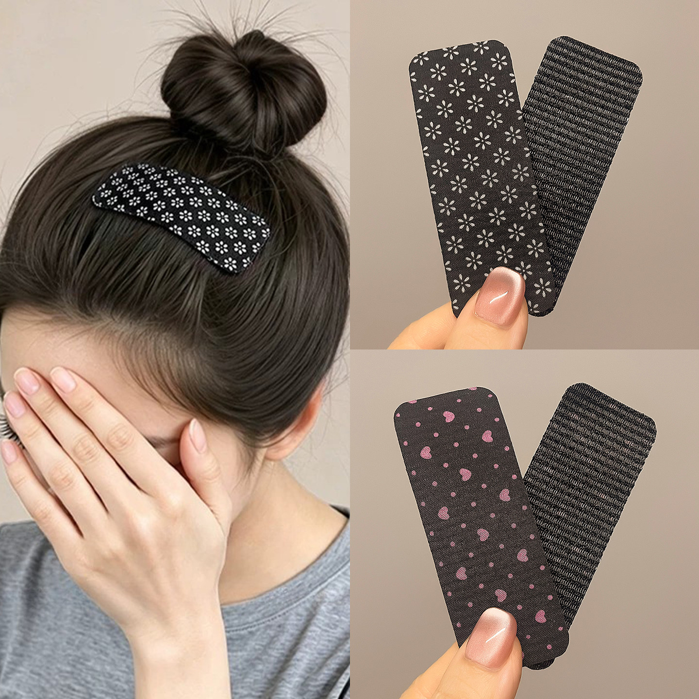 魔术贴头发贴前额后脑勺发夹刘海贴碎发整理神器韩系女士粘发头饰图片