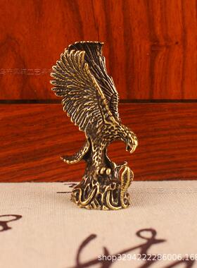 新款直销纯黄铜创意雄鹰仿真老鹰展翅摆件书房客厅卧室办公桌面立