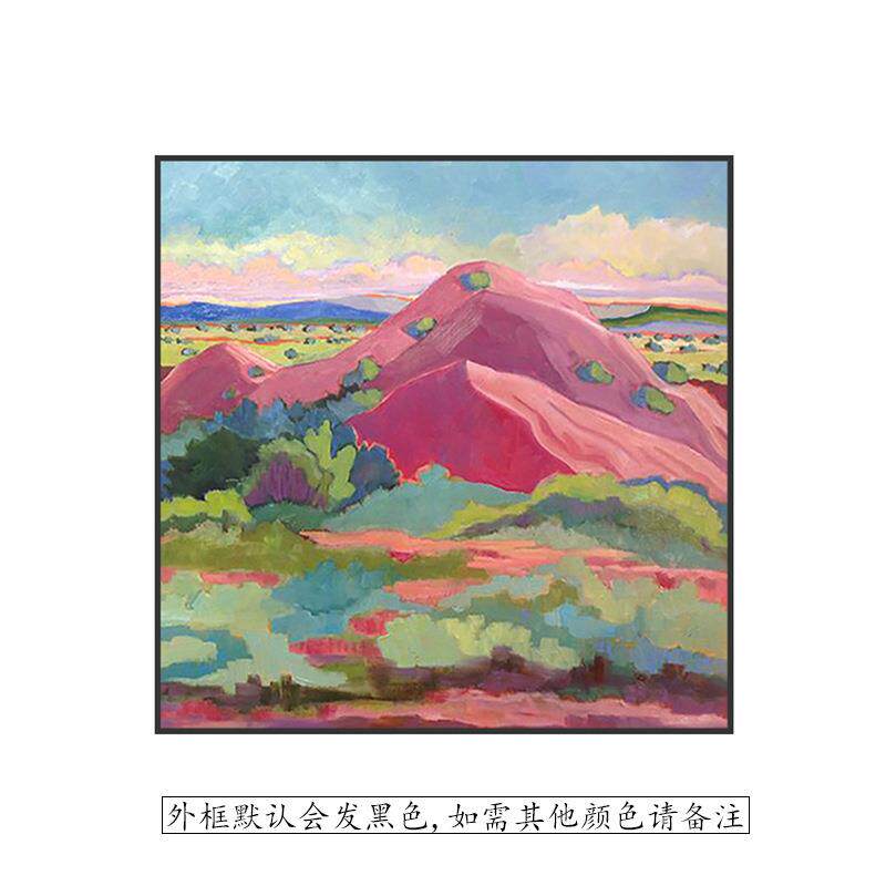 新款直销日式风格客厅装饰画卧室风景挂画现代简约餐厅富士山正方