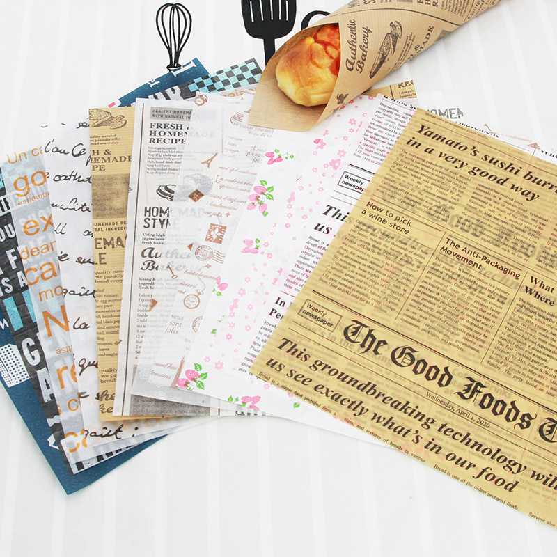 新款直销烘焙防油垫盘纸食品级围边吸油纸汉堡鸡肉卷毛巾卷小吃包