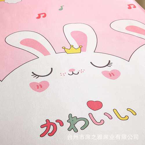 新款直销现货印花凉席面料婴幼儿冰丝席白胚卡通儿童席宠物防滑