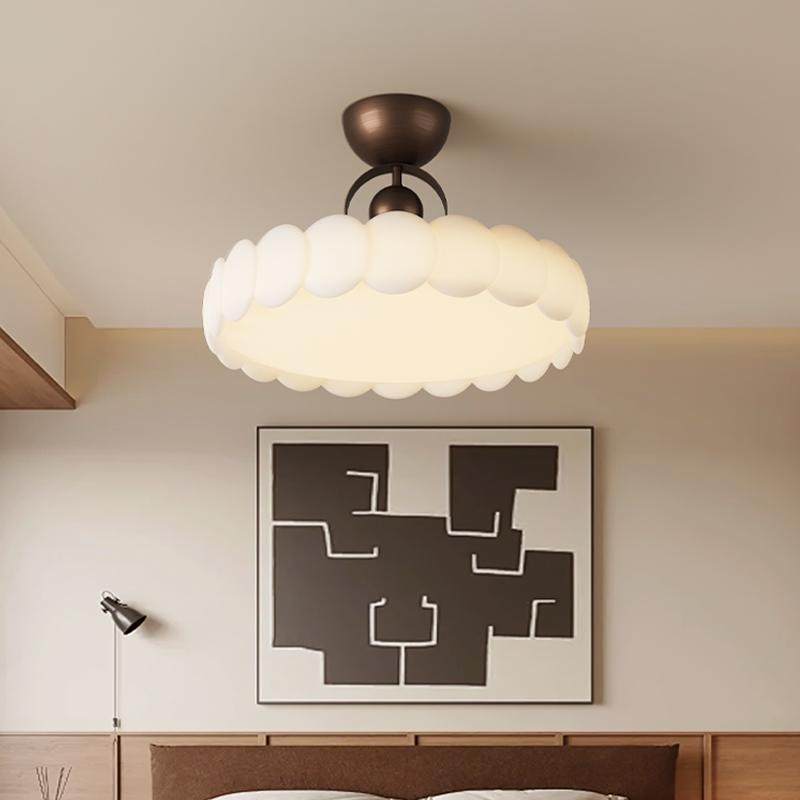 新款直销法式复古卧室吸顶灯设计师创意新款贝壳鳞片房间灯中古风