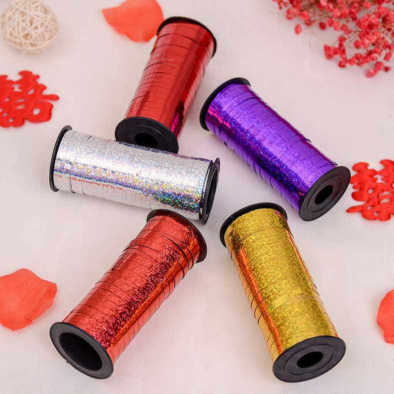 新款直销直销 100码长筒镭射气球丝带 蛋糕绳气球扎绳 0.5cm气球