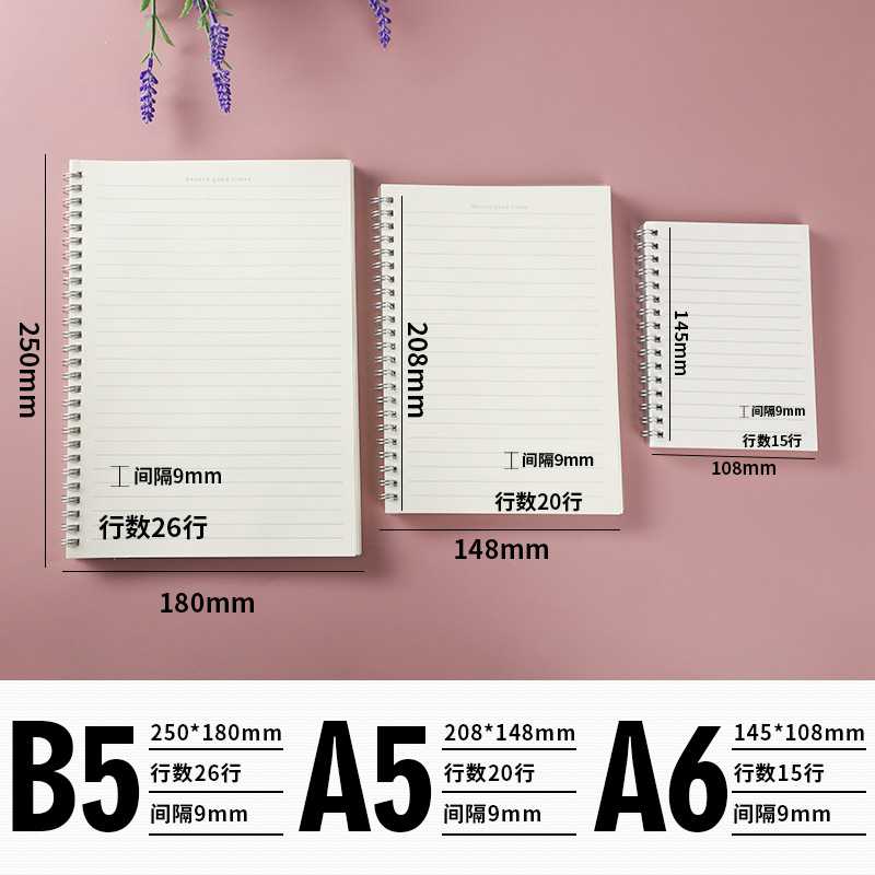 新款直销a6口袋线圈本子笔记本a5pp高颜值作业b5记事记录小本网格