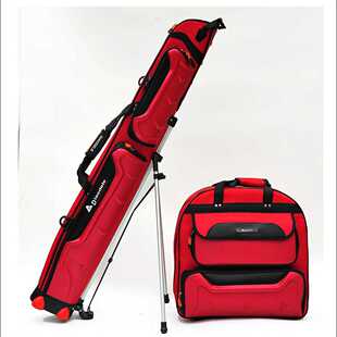 新款直销成型不锈钢支架渔具包硬壳加厚竿包125双层鱼包fishing防