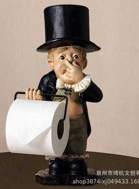 新款直销跨境热款创意绅士纸巾架欧美式现代简约家居个性时尚装饰