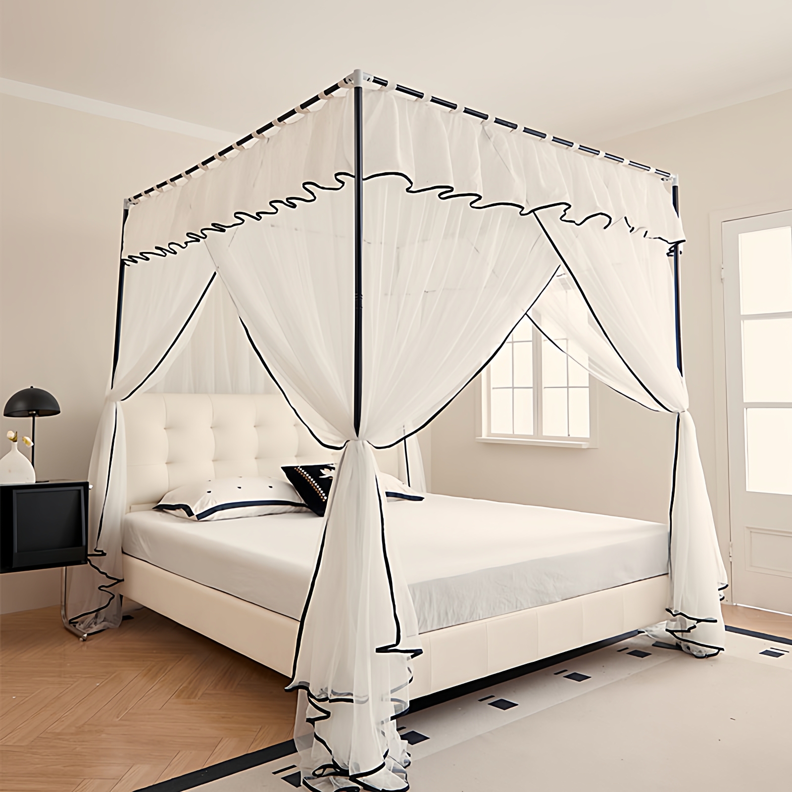 极简法式简约落地蚊帐