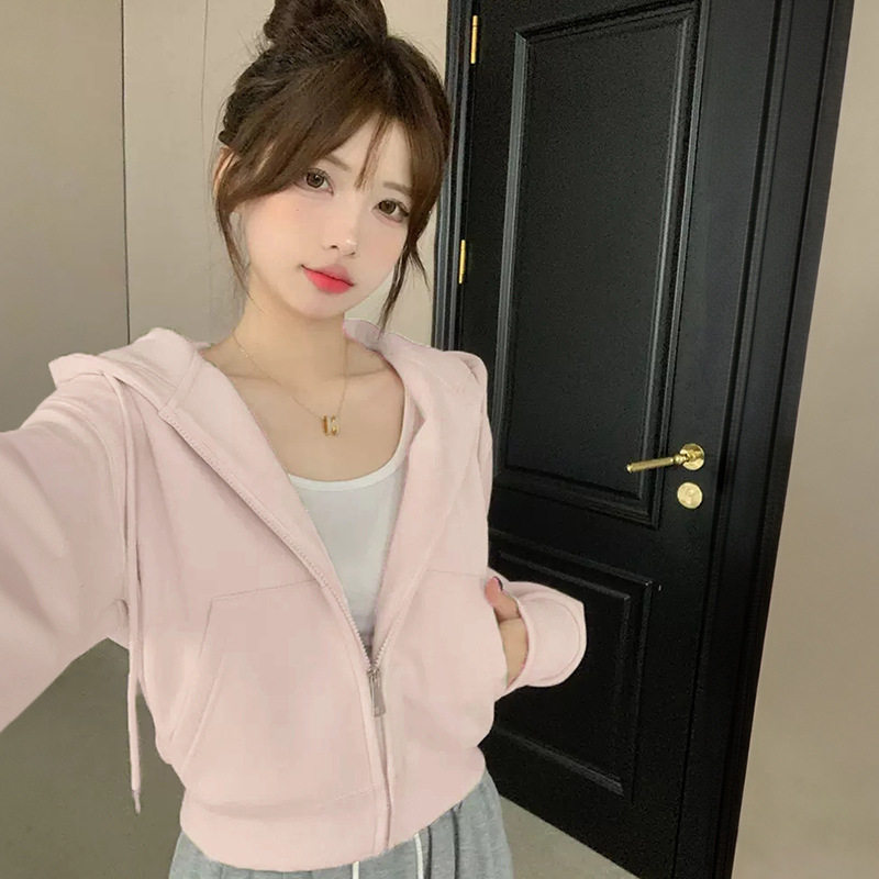 2026新款休闲百搭短款即墨连帽宽松卫衣开衫,女装/女士精品,卫衣/绒衫,淘宝优惠券,粉丝福利购,淘宝优惠卷