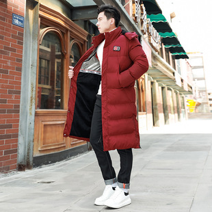 国服运动大衣男女羽绒训练外套体育生长款过膝保暖棉服