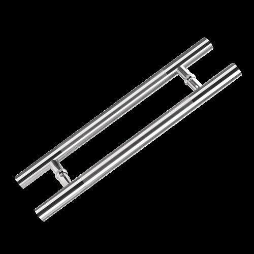 不锈钢把手加厚玻璃门拉手玫瑰金亮光黑钛金圆管店铺门木门大门