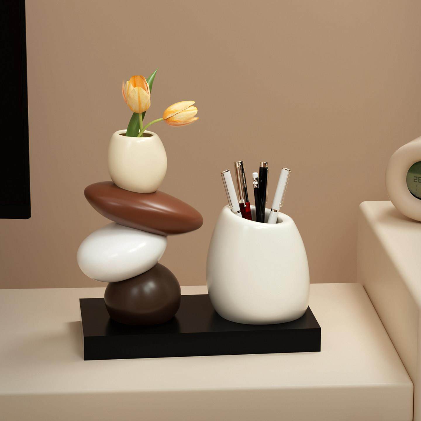 级时来运老转笔筒花瓶摆件板老师办公室感F-014桌面工位收纳装饰,家居饰品,桌面摆件,淘宝优惠券,粉丝福利购,淘宝优惠卷