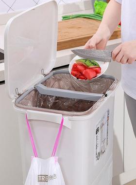 分式厨房垃圾桶用JMN-2136大号带盖防臭厨余双层家干湿分离垃圾类
