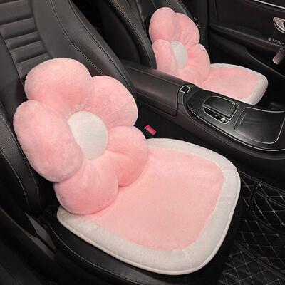 通汽车10896毛坐通垫冬卡季长绒女可爱四季用座椅垫免捆绑冬天座
